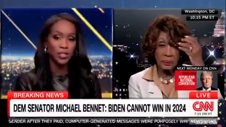 WATCH: Maxine Waters Has 26-Second-Long Wig-Induced Malfunction on CNN